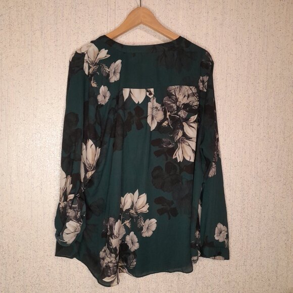 ZAC & RACHEL Floral Blouse w/ Roll-Up Sleeves Size 2X - Picture 7 of 7